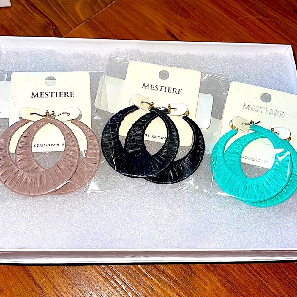 🆕🖤MESTIERE: BLACK Halo Hoop Earrings